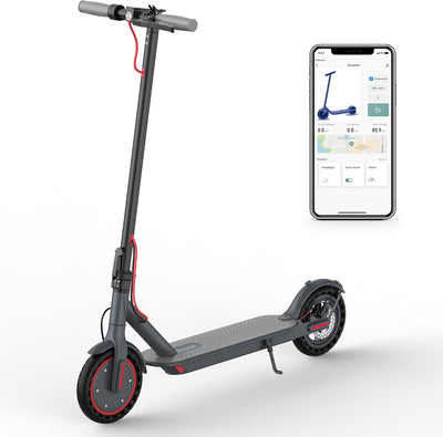 Roinside Electric Scooter - 350W Motor, 8.5" Solid Tires, Up to 19 MPH and 20/23 Miles Long-Range Portable Folding Commuting Scooter