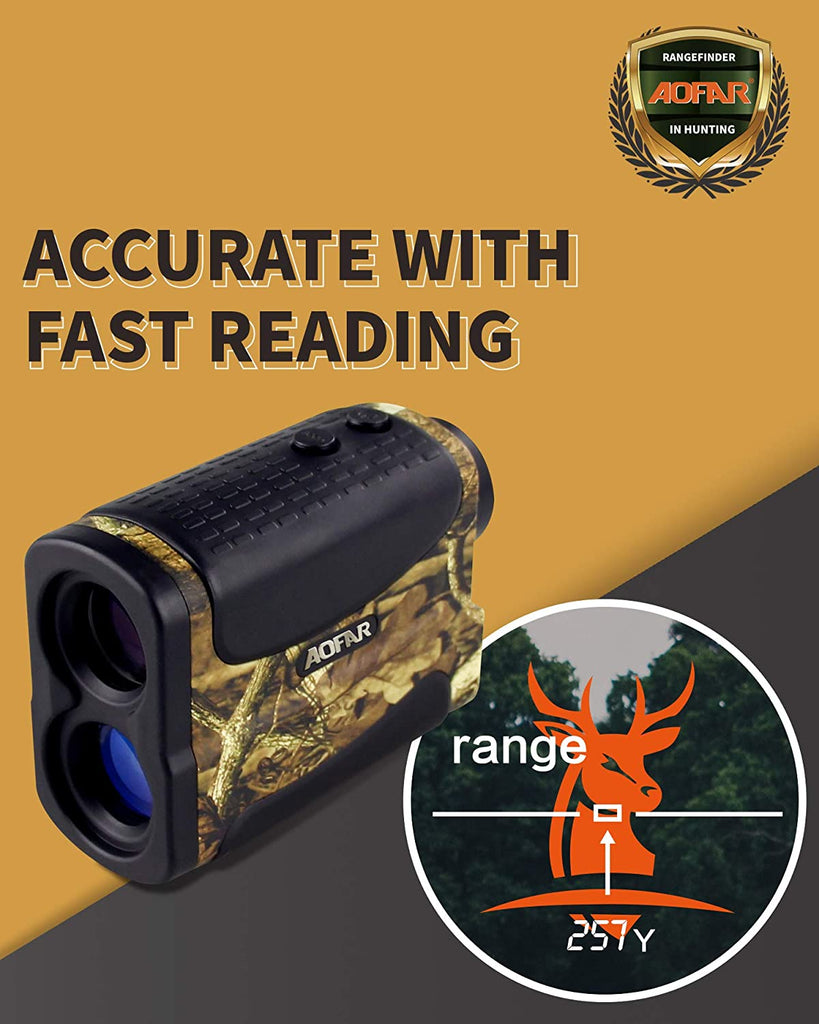 AOFAR HX-1200T Afstandsmeter Jacht 1200 Yards, Hoek & Horizontale Afstand, Waterdicht IPX4, Boogmodus hunting rangefinder, 6X, Camouflage, Inclusief Batterij & Cadeauverpakking AOFAR HX-1200T Afstandsmeter Jacht 1200 Yards, Hoek & Horizontale Afstand, Waterdicht IPX4, Boogmodus hunting rangefinder, 6X, Camouflage, Inclusief Batterij & Cadeauverpakking