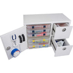 Free Standing Leaning Post Tackle Unit - Boat Tackle Storage - White/White