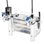 Universal Rail Mount Fishing Tackle Caddy - Boat Rod Holder - Arctic White