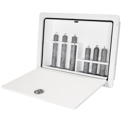 Deep Drop Weight Storage Unit - Fishing Boat Accessory - White/White