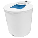 Fiberglass Round Livewell with Acrylic Lid - Boat Livewell - 100 Gallon