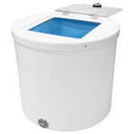 Fiberglass Round Livewell with Acrylic Lid - Boat Livewell - 50 Gallon