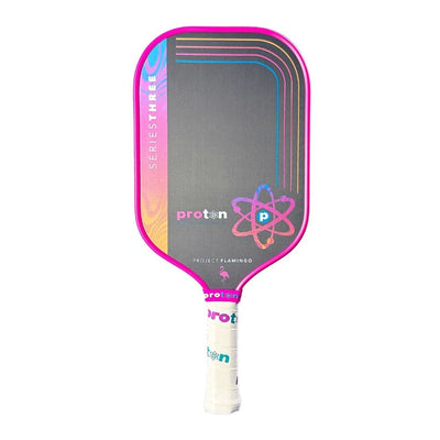 Proton Series Three Project Flamingo 13mm Elongated Pickleball Paddle - pickleball paddle