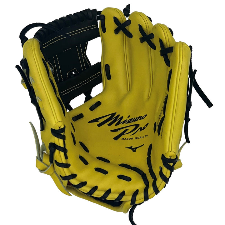 Mizuno Pro Custom GMP-HAGA1150A "Hazardous" Yellow/Black 11.5" Baseball Glove - image 2