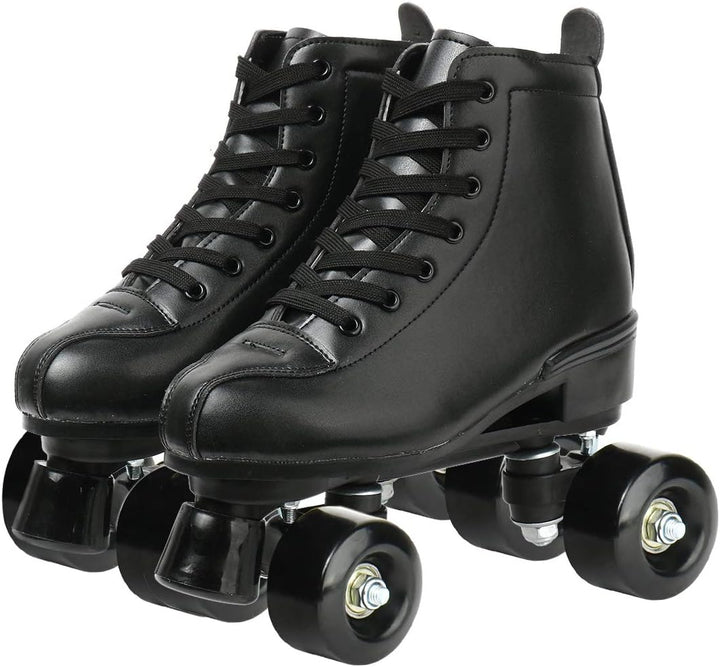 XUDREZ Classic High-Top Double-Row Leather Roller Skates for Men and Women
