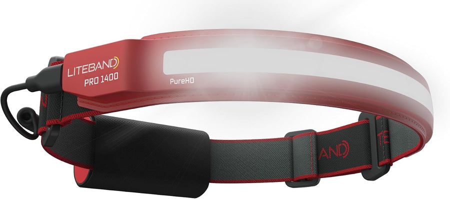 OPTIMAL VENTURES LITEBAND PRO Rechargeable LED Headlamp, 1400 Lumens, 210° Wide Beam