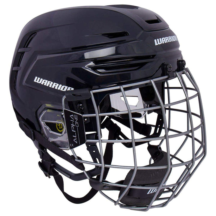Warrior Alpha One Pro Hockey Helmet Combo - Small w/Medium Cage / Black