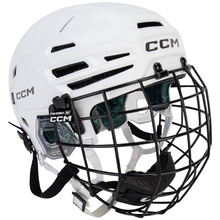 CCM FTW Hockey Helmet Combo - Small/X-Small / White