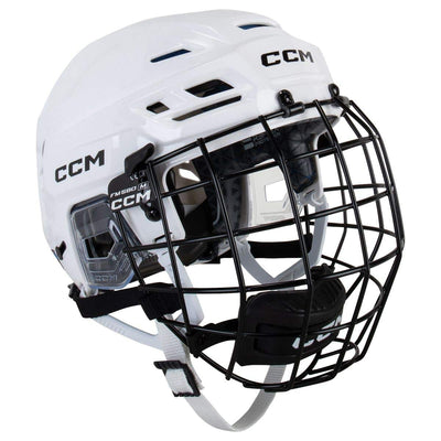CCM Tacks 310 Hockey Helmet Combo (2026) - Small / White