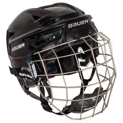 Bauer RE-AKT 155 Hockey Helmet Combo - Large / Black