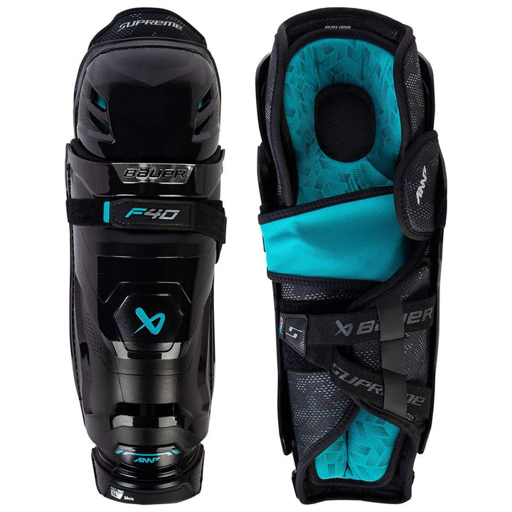 Bauer Supreme F40 Intermediate Shin Guards - 13in.
