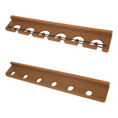 6 Rod Wall Mount Rod Holder - Boat Rod Holder - Antique Mahogany