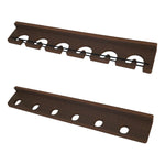 6 Rod Wall Mount Rod Holder - Boat Rod Holder - Brazilian Walnut