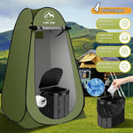 YSR VEF Portable Toilet Kit, Camping Toilet with Pop-Up Privacy Tent and Poo Gel Toilet Bags