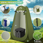 YSR VEF Portable Toilet Kit, Camping Toilet with Pop-Up Privacy Tent and Poo Gel Toilet Bags