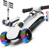 Elecorange Balance Electric Scooter for Kids Ages 2-9, Long Range, Easy Control Thumb Throttle, Solid Wide Light Up Deck & Wide Wheels, 3 Adjustable Height