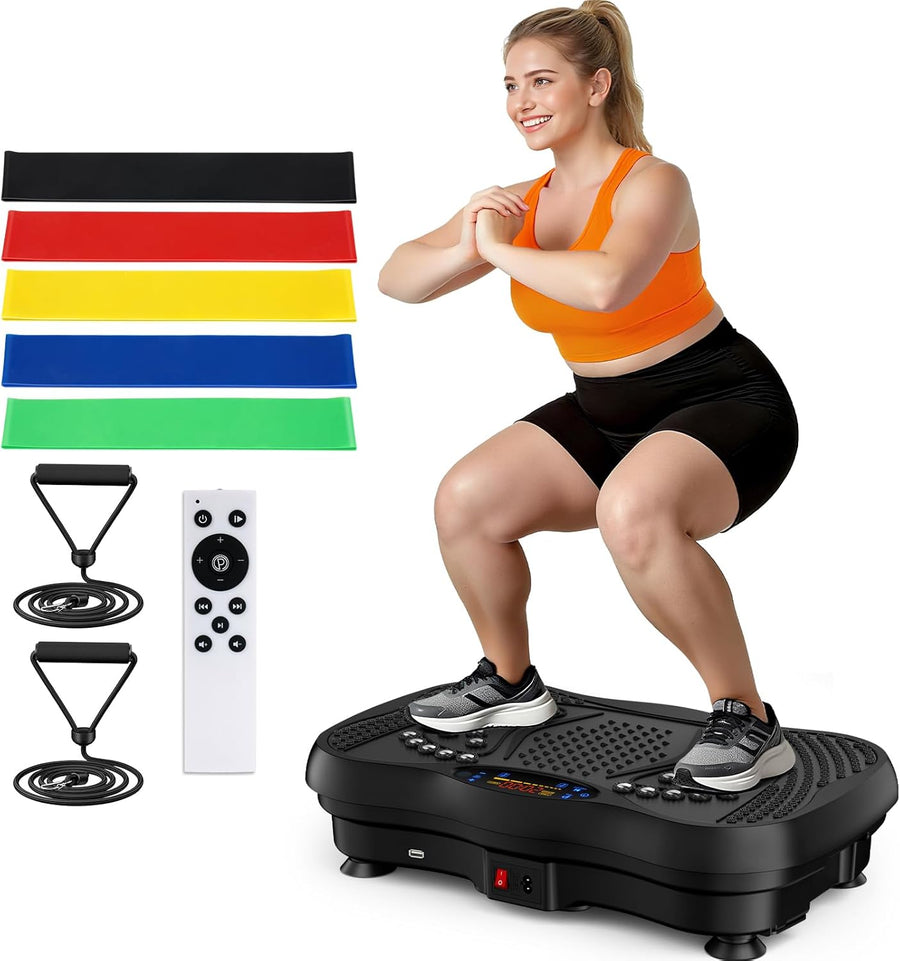 GLYLF Vibration Exercise Platform - Whole Body Vibrating Plate for Lymphatic Drainage