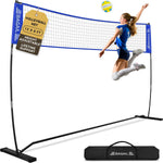 BAGAIL 12ft Portable Volleyball Net - Easy Setup Outdoor Net System for Backyard & Beach
