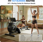 YPOO Rowing Machine - 16-Level Resistance Full-Body Cardio Workout Equipment