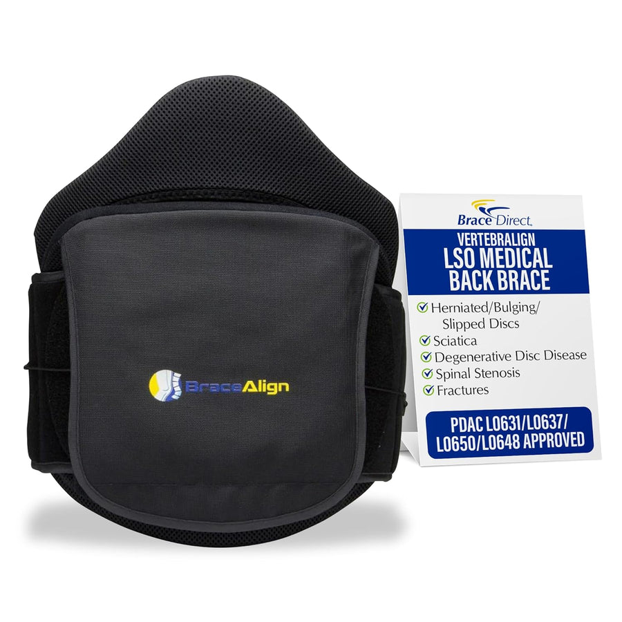BraceAlign VertebrAlign Back Brace - Medical Grade Lumbar Support (L0650/L0637)