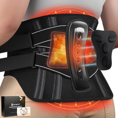 Bracepost 360° Support Back Brace - Breathable Adjustable Lumbar Belt for Herniated Disc