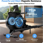 YPOO Rowing Machine - 16-Level Resistance Full-Body Cardio Workout Equipment