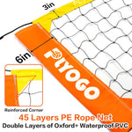 PLYOGO Professional Outdoor Volleyball Net - Adjustable Height Portable Net System for Backyard, Beach & Lawn