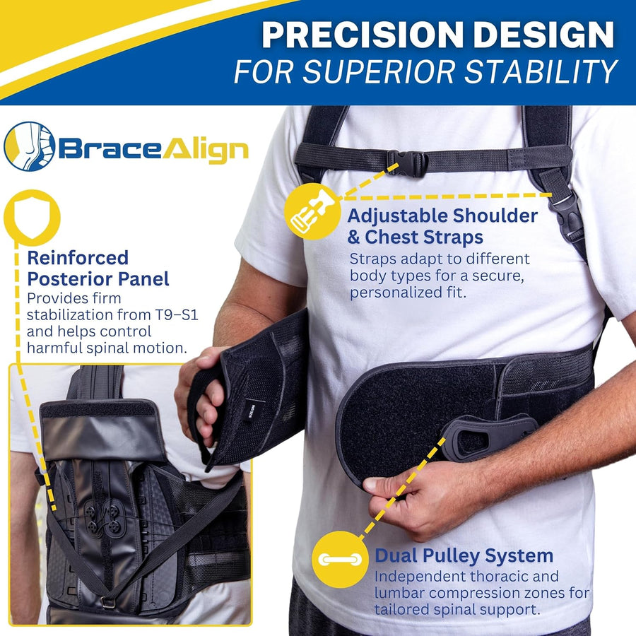 Brace Align ComfortCore TLSO Back Brace - Premium Thoracic Lumbar Support