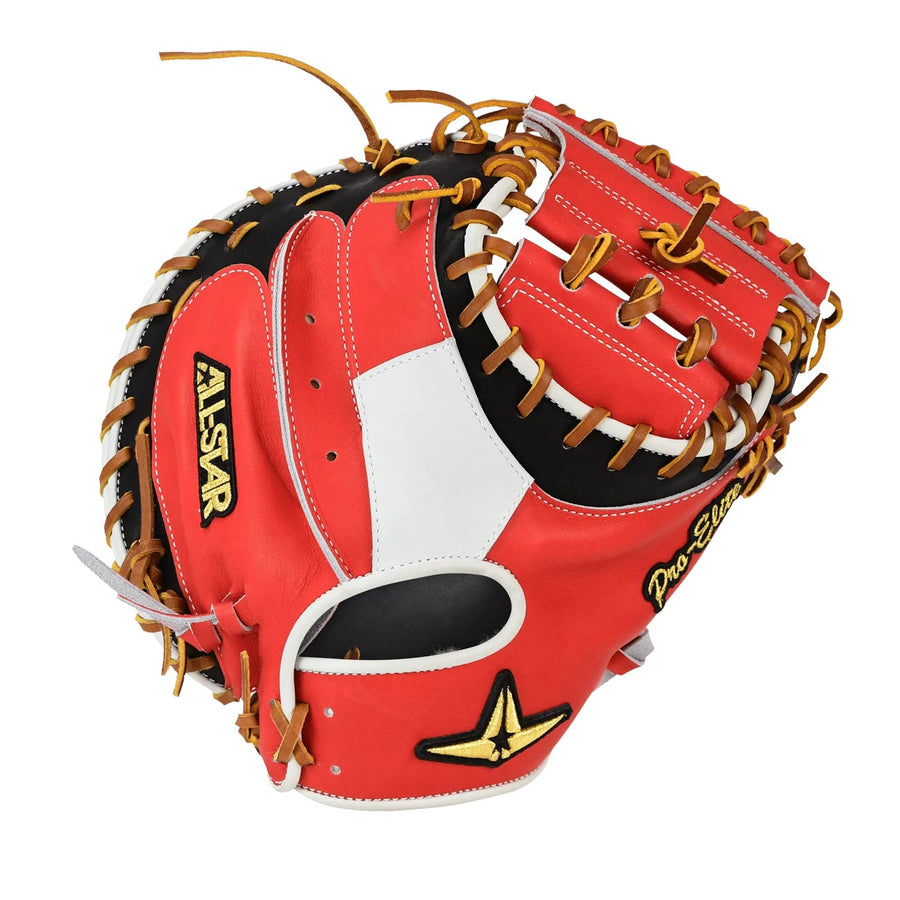 All-Star Pro-Elite Japan ASTCM3000-J2 Red/Black/White 34"-RHT Catcher Mitt - image 1
