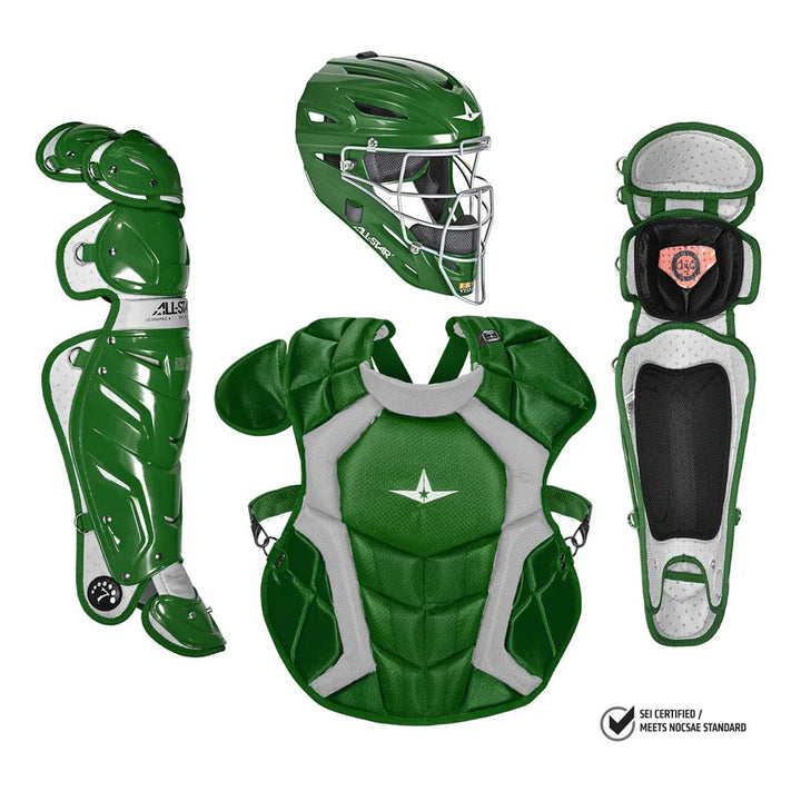 All-Star CKCCPRO1 S7 Adult Catcher's Kit-Dark Green Catchers Gear - image 1