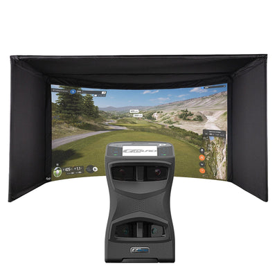 Foresight GCQuad Golf Launch Monitor - curved enclosure golf simulator package