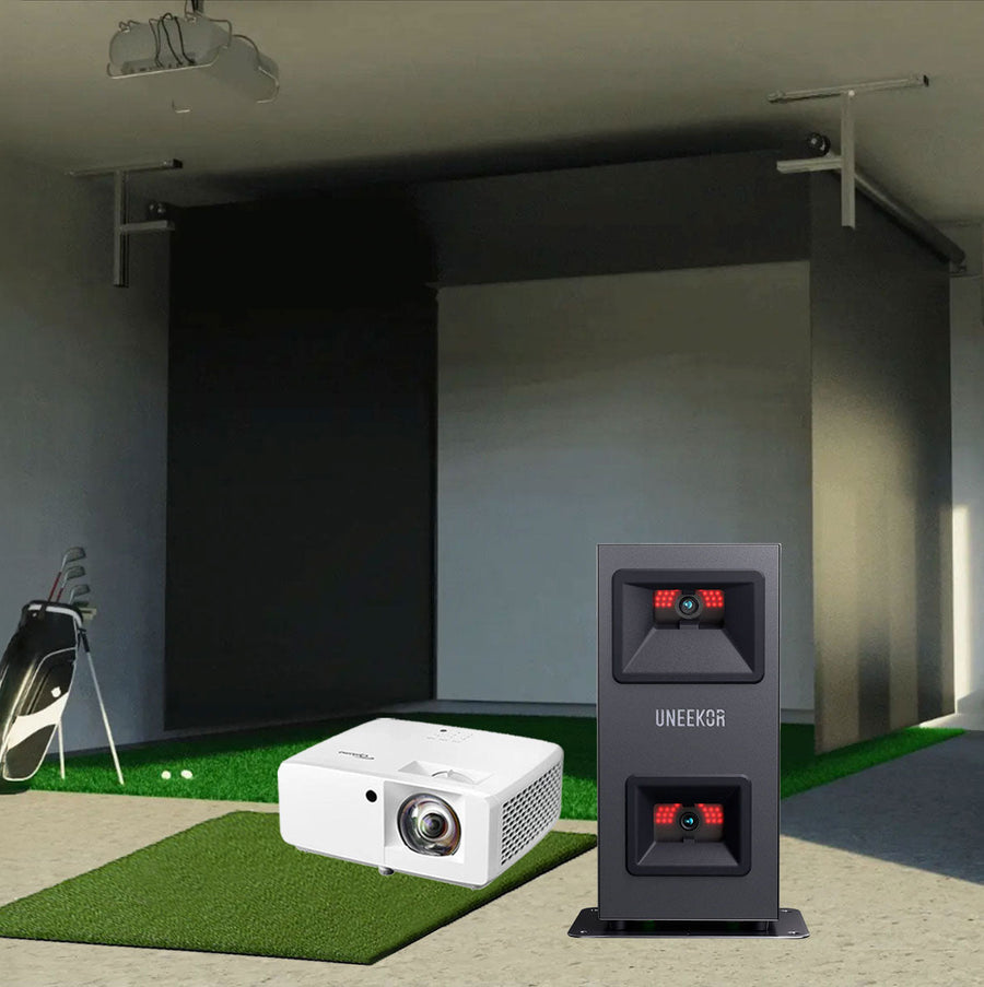 Uneekor EYE MINI LITE - Vanish retractable golf simulator package