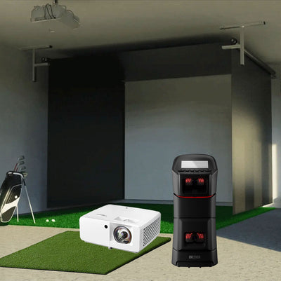 Uneekor EYE MINI - Vanish retractable golf simulator package