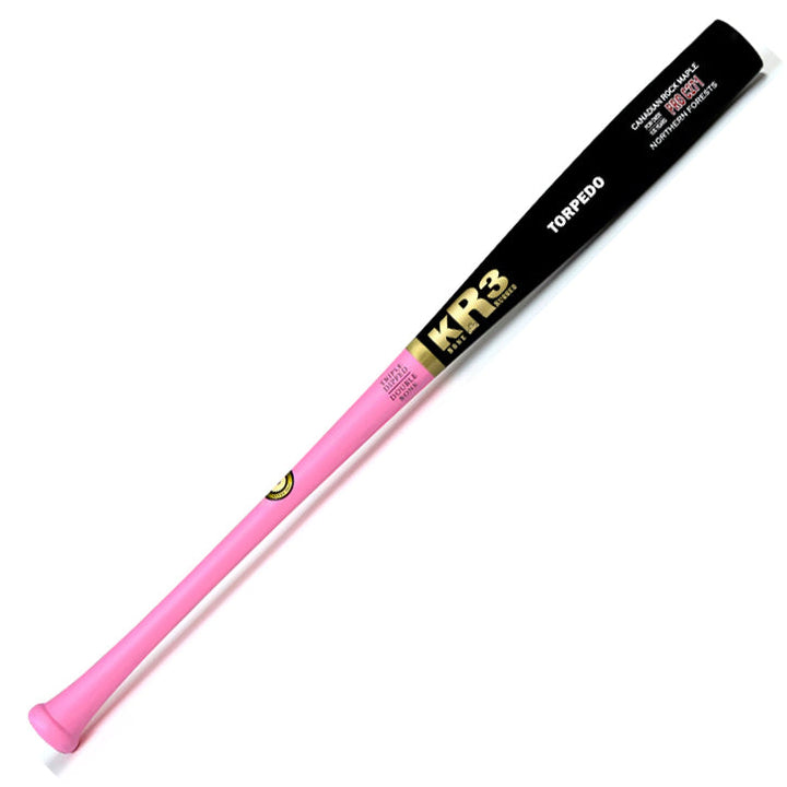 KR3 Canadian Rock Maple C271 Torpedo Pink/Black Baseball Bat - image 1
