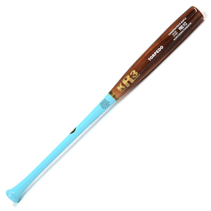 KR3 Canadian Rock Maple I13 Torpedo Aqua/Burnt Baseball Bat - image 1