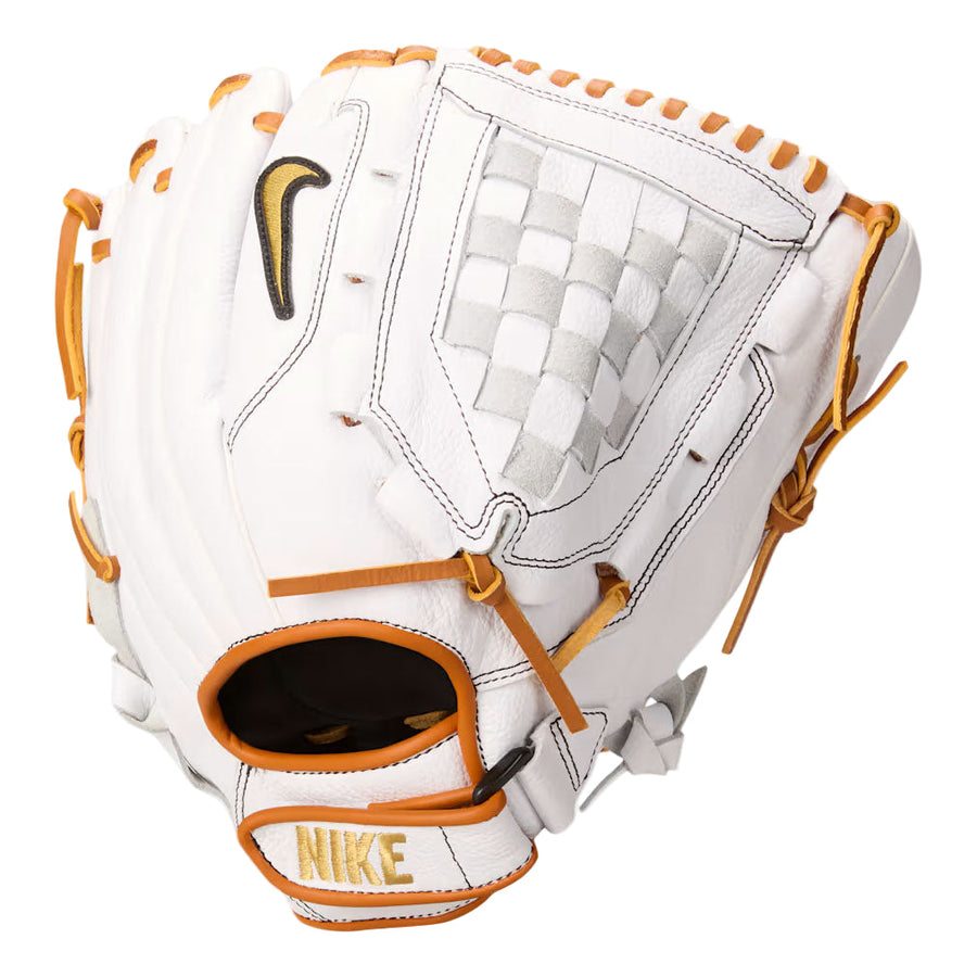 Nike Hyperdiamond Edge FM Basket Web White/Cinder/Metallic Gold 12.5"-RHT Baseball Glove - image 1