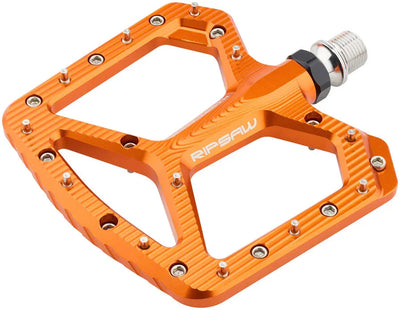Ripsaw Aluminum Pedals - Platform Aluminum 9/16" Black Orange - bike pedals