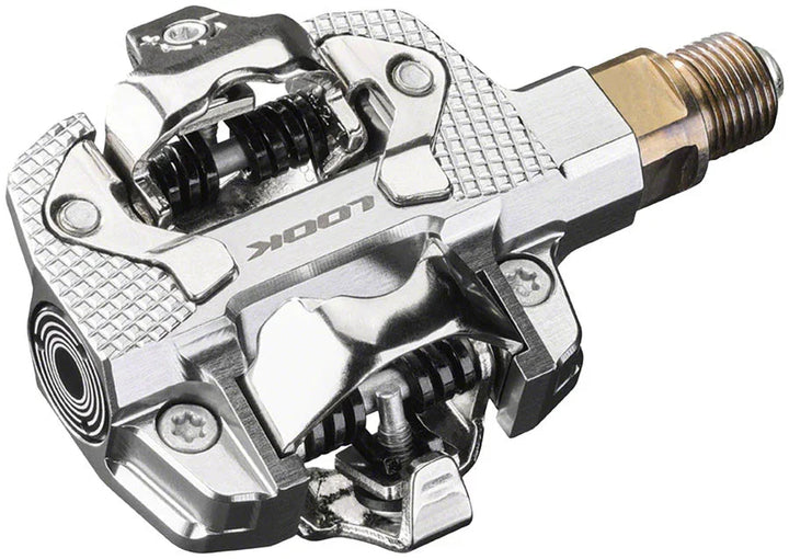 X-TRACK Single Power Pedals - Dual Sided Clipless Chromoly  9/16" Silver - bike pedals