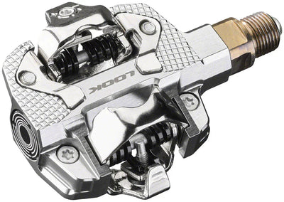 X-TRACK Single Power Pedals - Dual Sided Clipless Chromoly  9/16" Silver - bike pedals