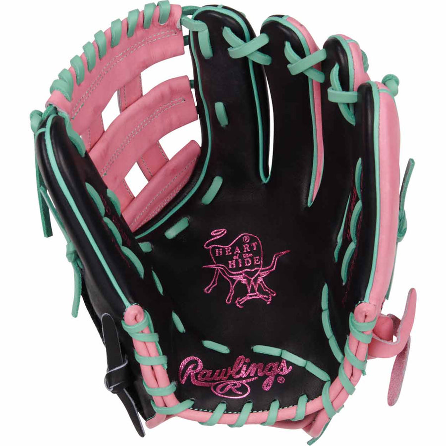 Rawlings Heart of the Hide Color Sync 9.0 PROR207-6BP Black/Teal/Pink 12.25