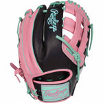 Rawlings Heart of the Hide Color Sync 9.0 PROR207-6BP Black/Teal/Pink 12.25" -RHT Baseball Glove - image 1