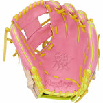 Rawlings Heart of the Hide Color Sync 9.0 PROR312U-2P Pink/Yellow 11.25"-RHT Baseball Glove - image 2