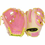 Rawlings Heart of the Hide Color Sync 9.0 PROR312U-2P Pink/Yellow 11.25"-RHT Baseball Glove - image 5