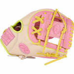 Rawlings Heart of the Hide Color Sync 9.0 PROR312U-2P Pink/Yellow 11.25"-RHT Baseball Glove - image 3