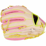 Rawlings Heart of the Hide Color Sync 9.0 PROR312U-2P Pink/Yellow 11.25"-RHT Baseball Glove - image 4