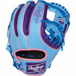 Rawlings Heart of the Hide Color Sync 9.0 PROR314-2CBPU Columbia Blue/Purple 11.5"-RHT Baseball Glove - image 1