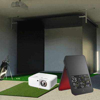 Swing Caddie SC4 PRO - Vanish retractable golf simulator package