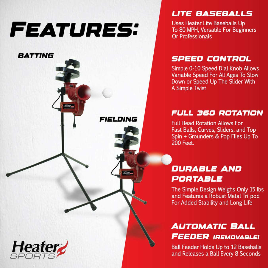 Heater Sports Slider 360 Lite Baseball Pitching Machine - image 2