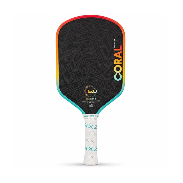 Six Zero Coral 16mm Hybrid Pickleball Paddle - pickleball paddle